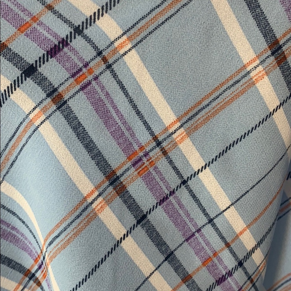 NWOT Lulu’s Blue Plaid cropped Tank Top MEDIUM - Picture 5 of 7